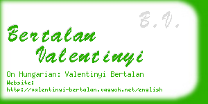 bertalan valentinyi business card